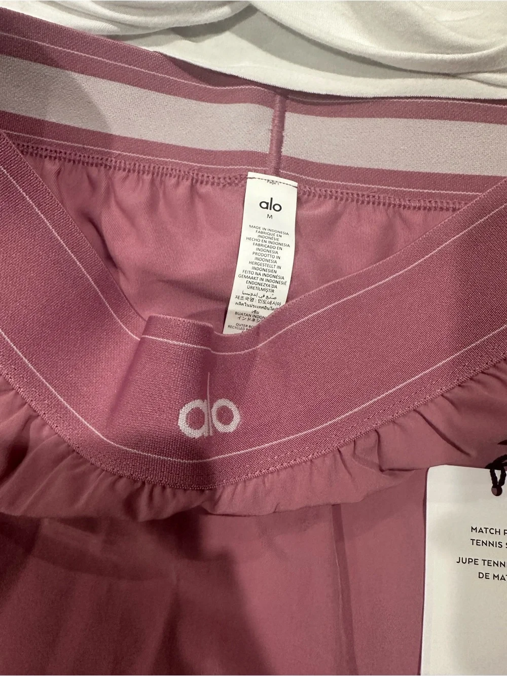 ALO Yoga Mauve Active Skort and all cover tank set